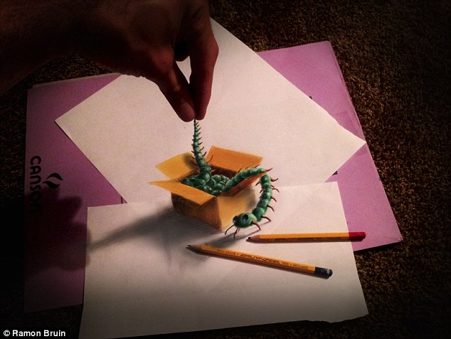 Keren Gan,, Anamorphosis, Tekhnik Gambar 3D yang Terlihat Sangat Nyata