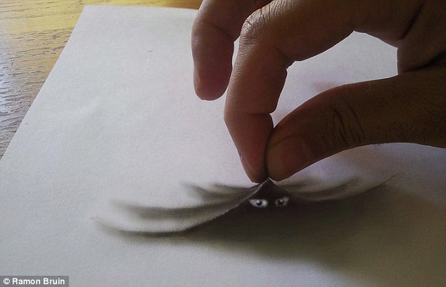 Keren Gan,, Anamorphosis, Tekhnik Gambar 3D yang Terlihat Sangat Nyata