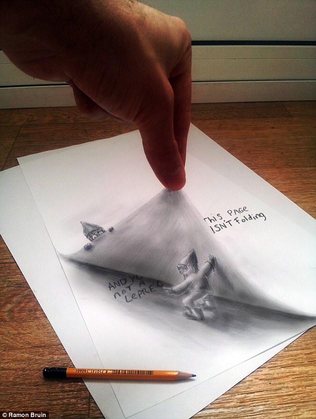 Keren Gan,, Anamorphosis, Tekhnik Gambar 3D yang Terlihat Sangat Nyata