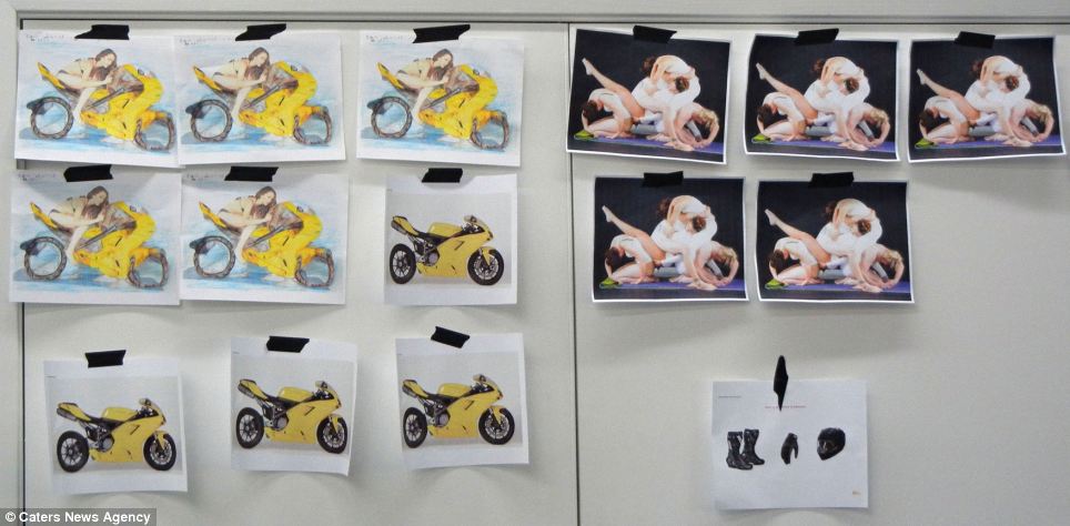 Keren Gan,, Sepeda Motor Dari Manusia Naked Yang di Body Painting