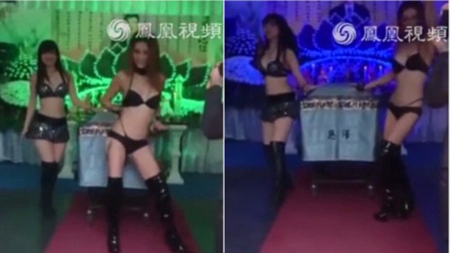 Taiwanese wife hires strippers to perform at husband's funeral as final gift to him