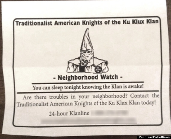 &#91; KKK &#93; Ku Klux Klan Menyebarkan Selebaran Cinta Damai