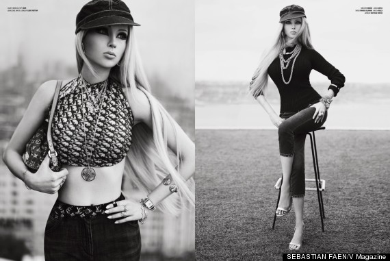 Foto Valeria Lukyanova, si Gadis Barbie Hidup, Berpose Pertama Kalinya utk V Magazine