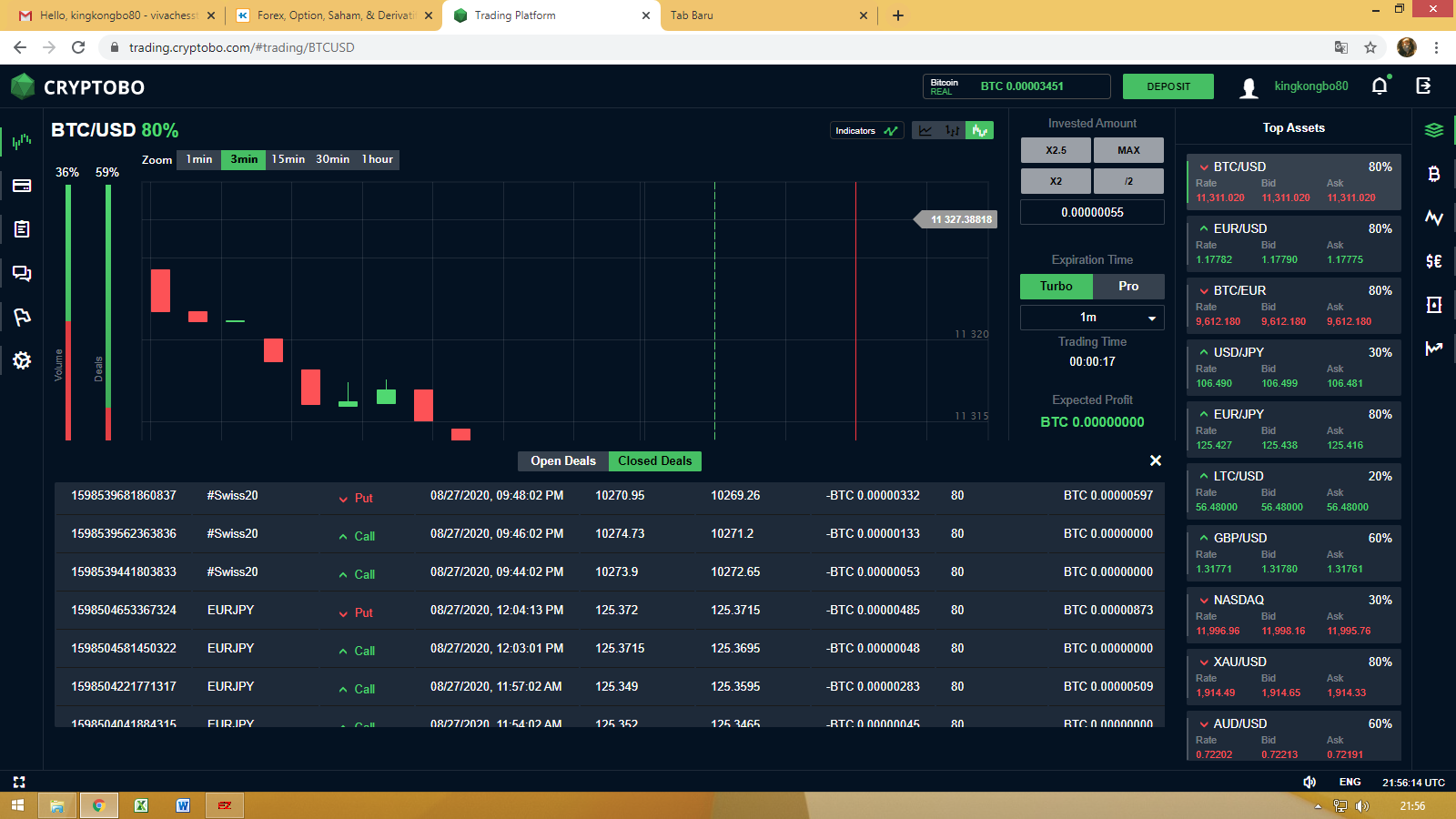 Rencana lainnya dengan BO trading
