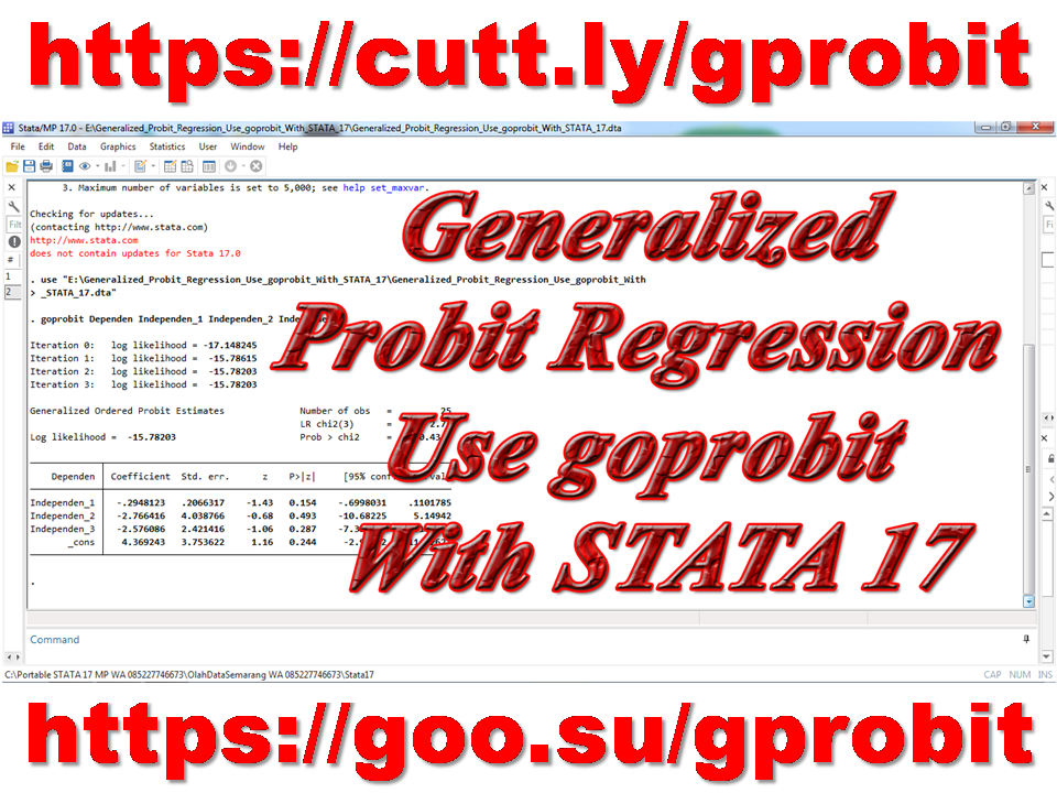Generalized Probit Regression Use goprobit With STATA 17