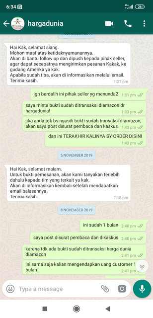 jangan order di hargadunia, service menurun skrg sangat buruk.