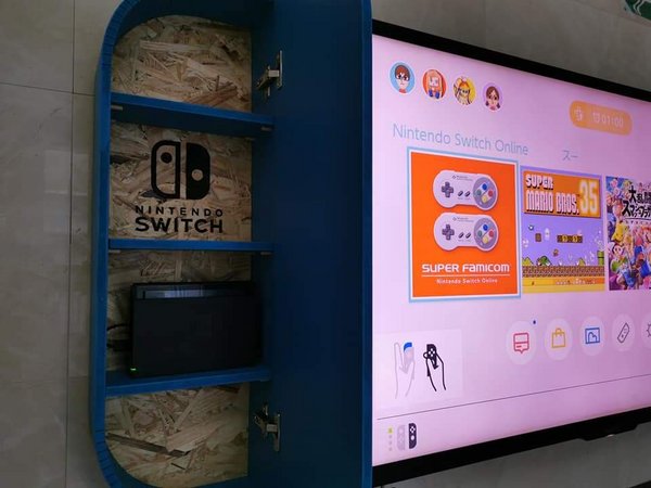 Orang Jepang Menunjukkan Ide Merakit Rak TV Bergaya Nintendo Switch