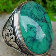 lelang super premium pirus desert bloom ring perak ob rendah