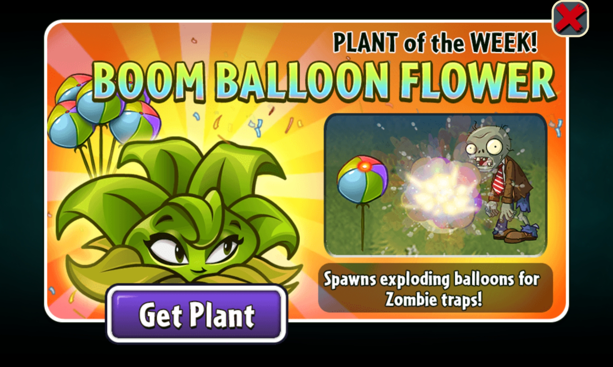 walkthrough-plant-vs-zombies-2---premium-plant-quest-boom-ballon-flower