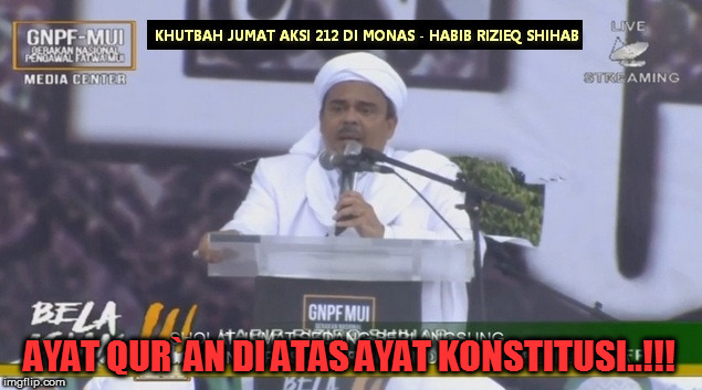 Pasca Aksi 212 Ahok Tak Ditahan, Ini Ancaman Rizieq Shihab