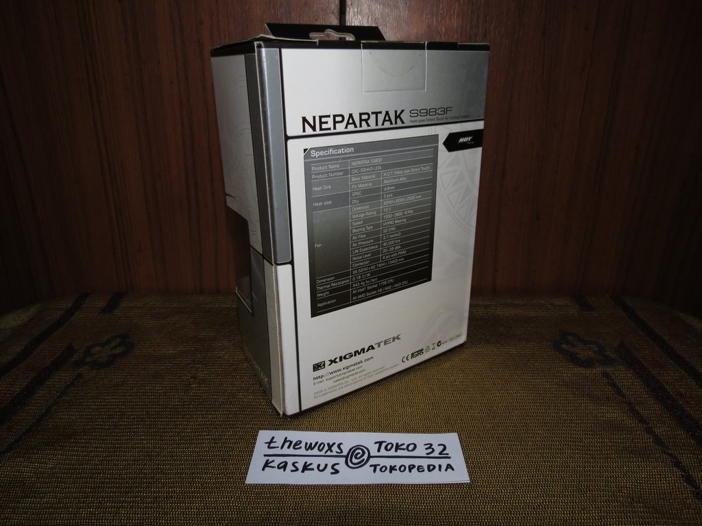 Jual XIGMATEK NEPARTAK S983F, HSF (Heatsink & Fan) Untuk CPU Intel & AMD - Bandung