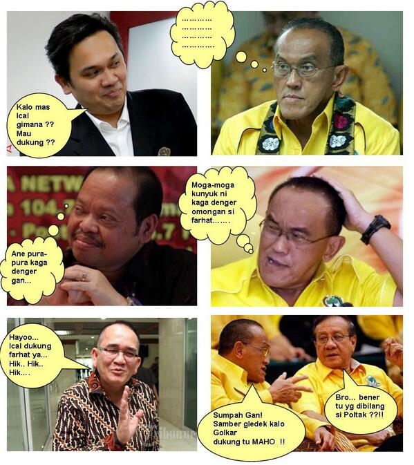 Komik Farhat nyari dukungan ke partai