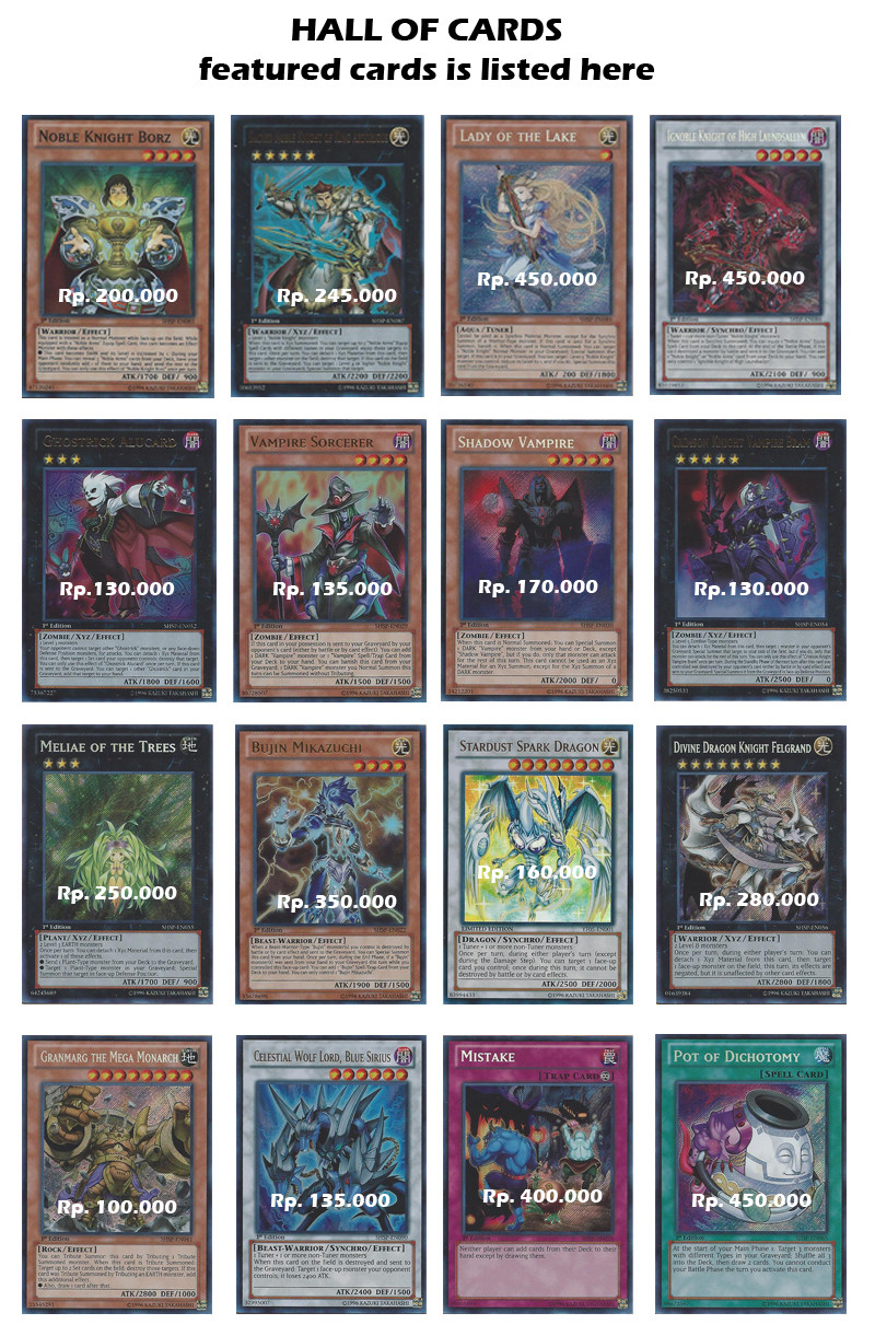 YawShop! Yu Gi Oh TCG Original Cards! We Have Almost All Cards!