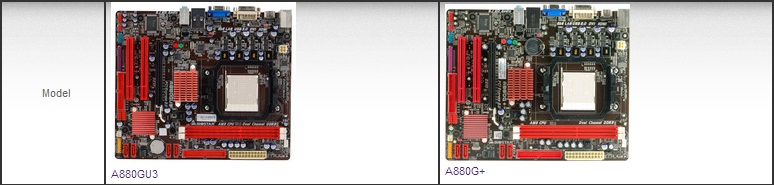 Compare BIOSTAR A880GU3 vs A880G+