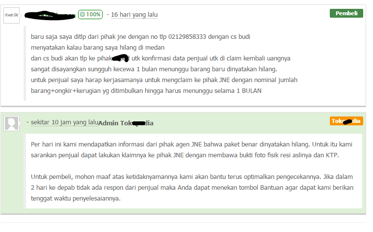 &#93;Surat terbuka&#93; Kekecewaan terhadap pelayanan JNE
