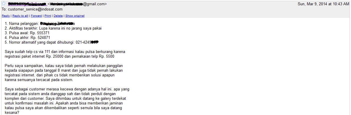 Pulsa IM3 Terus Hilang Tanpa Sebab