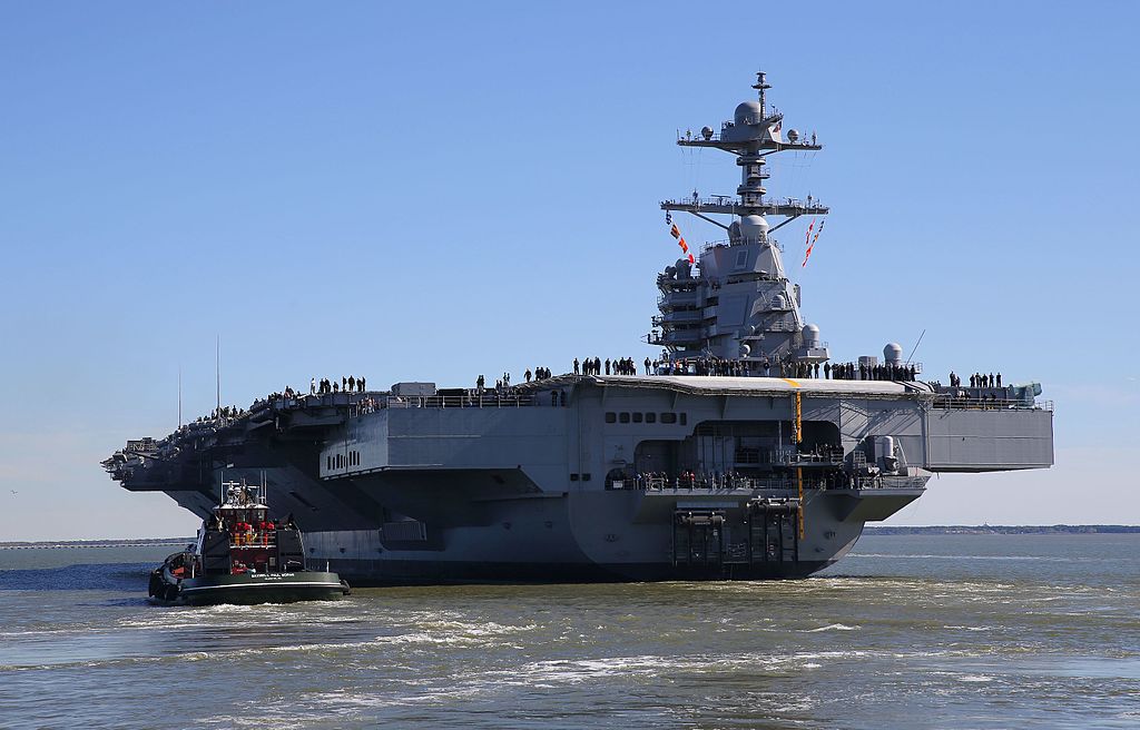 Canggih, Kapal Induk Amerika Serikat Daratkan Jet Tempur dengan Teknologi Magnetik