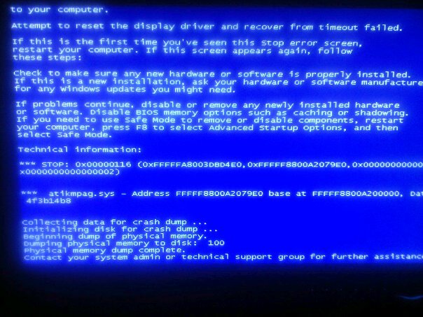 tanya notebook kena bsod looping