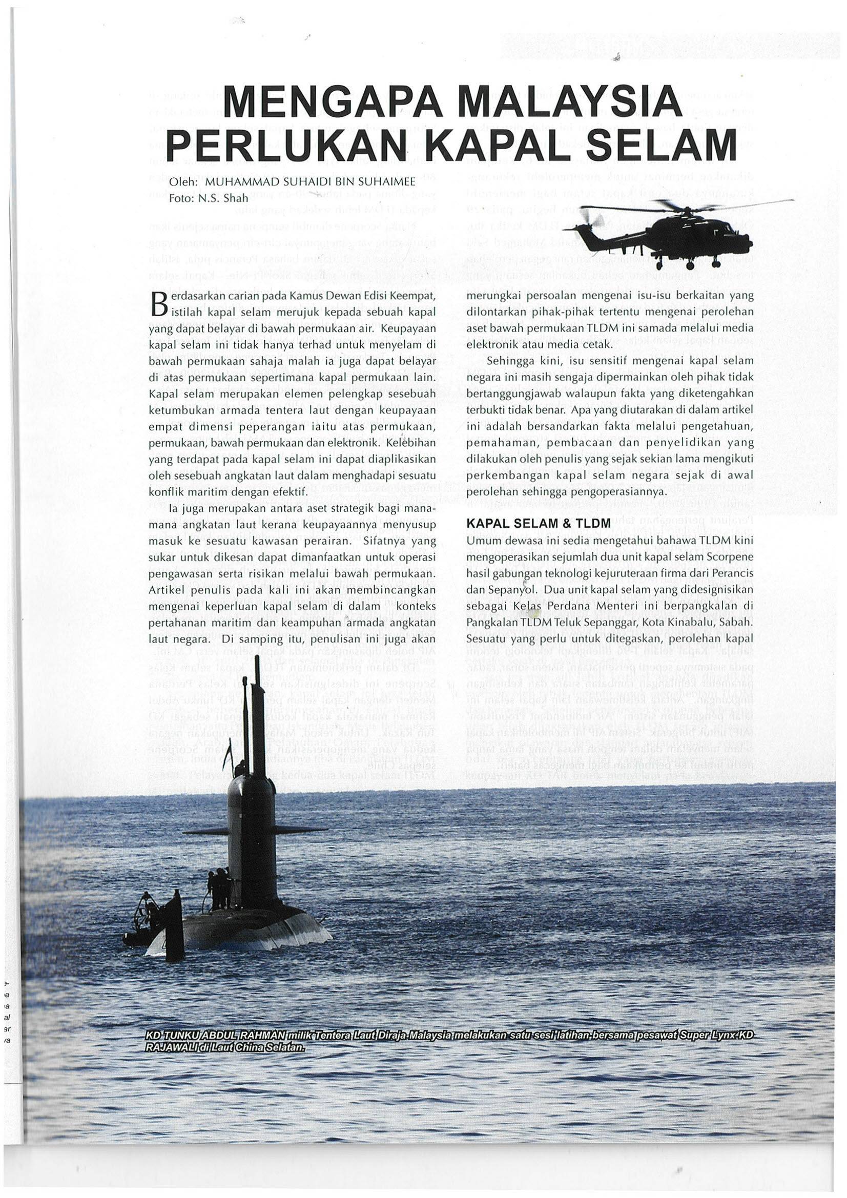 &#91;scan magazine&#93; Mengapa Malaysia Perlukan Kapal Selam