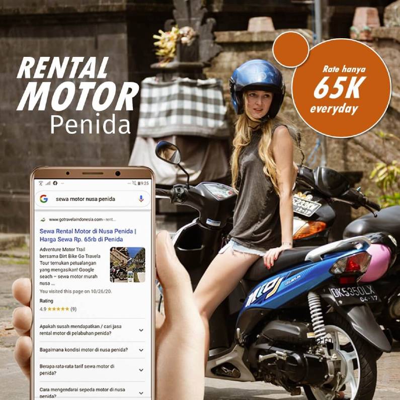 RENTAL MOTOR PENIDA 3 NUSA BALI