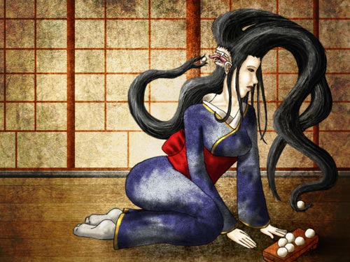 Hantu Wanita Bermulut Dua Futakuchi Onna