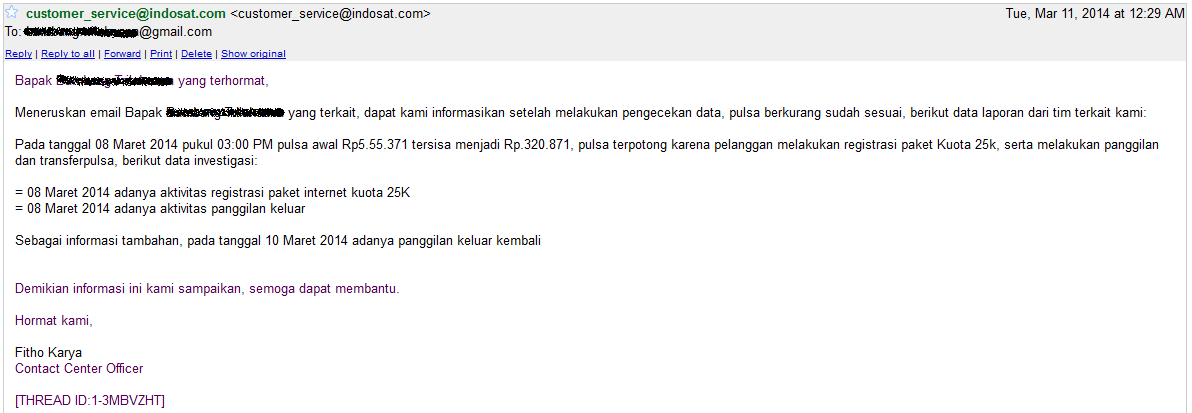 Pulsa IM3 Terus Hilang Tanpa Sebab