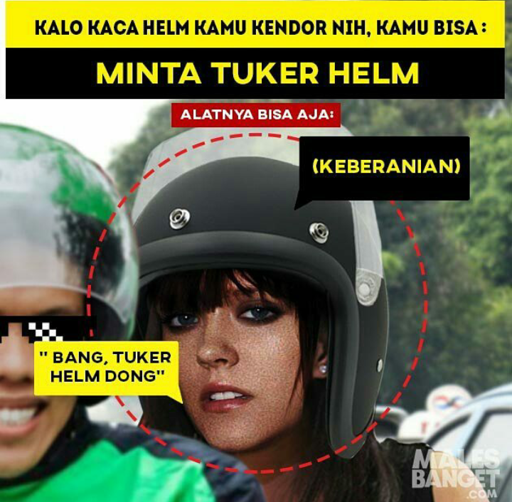 5 Tips mengatasi kaca helm kendor yang patut agan dan sista coba pas naik ojek