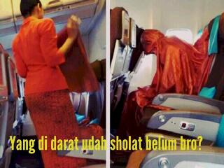 Pramugari Garuda Salat di Pesawat Bernama Inanike Agusta