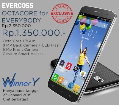 Pre Order Evercoss Winner Y A76 Diskon 57%* ~ Spek megah dengan harga murah !