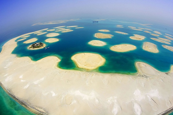 Foto Proses Pembangunan Proyek &quot;pulau di dunia&quot;di dubai