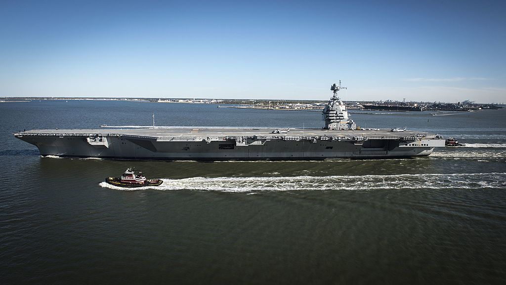 Canggih, Kapal Induk Amerika Serikat Daratkan Jet Tempur dengan Teknologi Magnetik