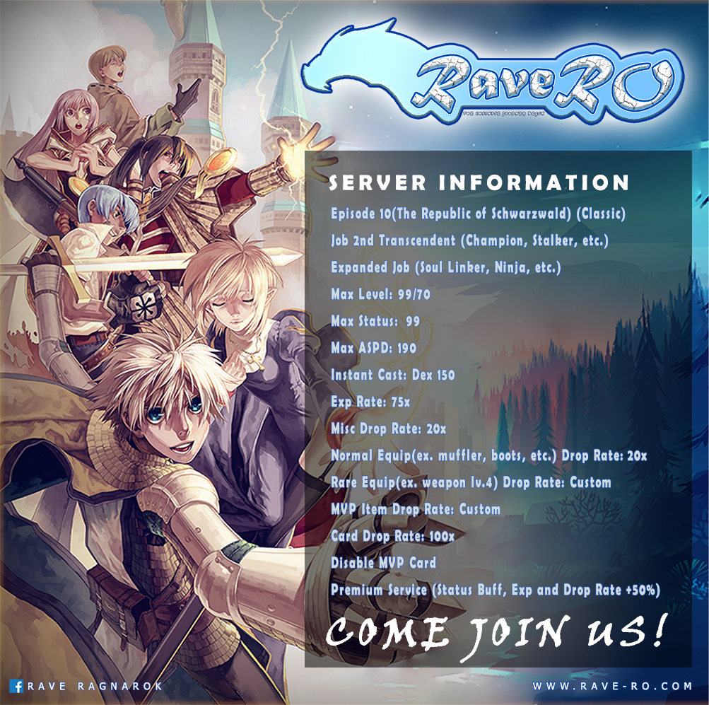 Rave Ragnarok Online (Pre-Renewal Middle Rate Private Server)