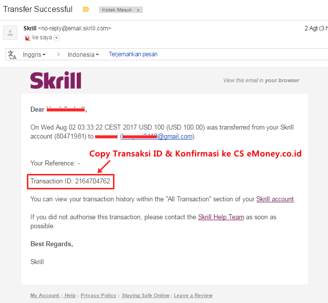 Cara Menarik Saldo Skrill ke bank Lokal Indonesia 