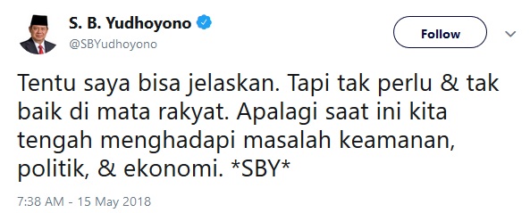 SBY: Saya Bisa Jawab Agum Gumelar, tapi Tidak Bijaksana