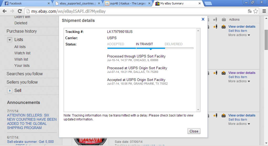 Jasa Checkout eBay (75% dari Harga Barang) - GARANSI SAMPAI SHIPPED (Barang Dikirim)