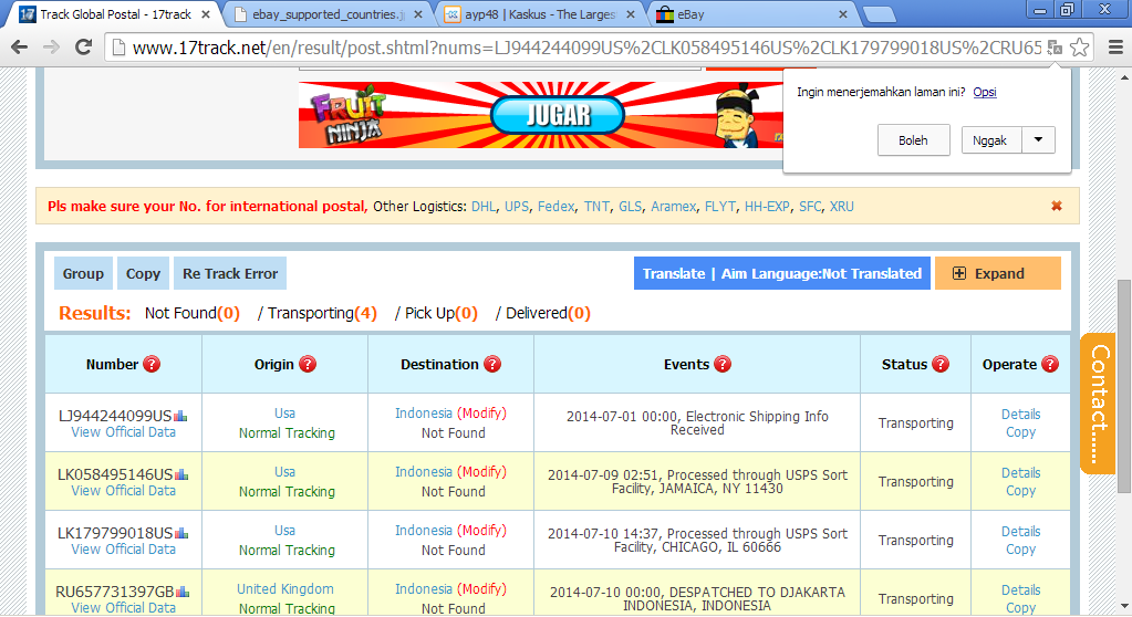 Jasa Checkout eBay (75% dari Harga Barang) - GARANSI SAMPAI SHIPPED (Barang Dikirim)