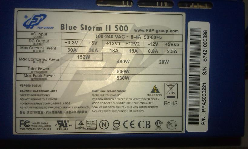 Fsp blue storm ii 500w схема