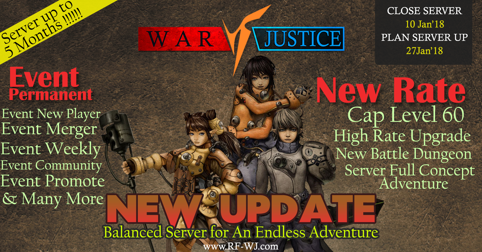RF War Justice : New Concept | Balanced Server for An Endless Adventure