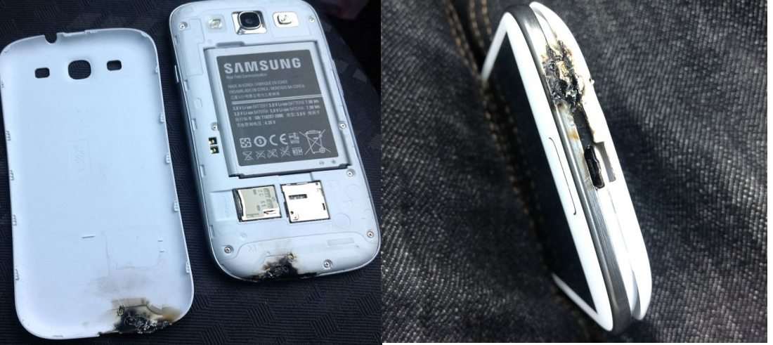 Kondisi iPhone dan Galaxy S III Pasca Meledak