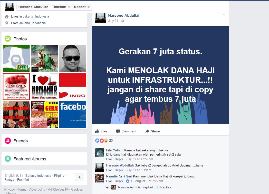 MAH yang Ditangkap di Pekanbaru Pendiri Saracen
