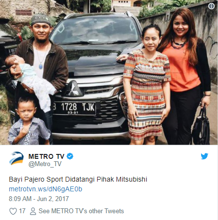 Ada- ada saja, Setelah bayi Pajero Sport dan Ignis, kini ada bayi Confero