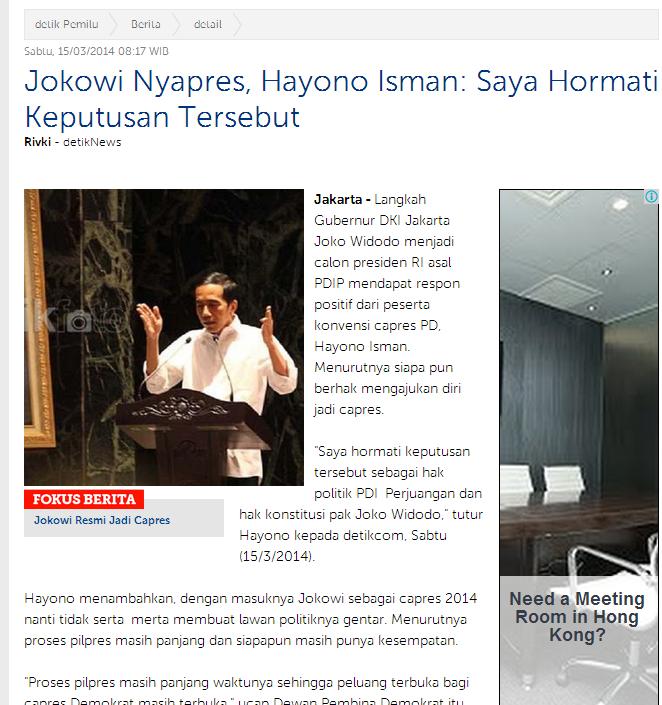 === &#91;BREAKING NEWS&#93; Jokowi telah Resmi Menjadi Capres PDIP ===