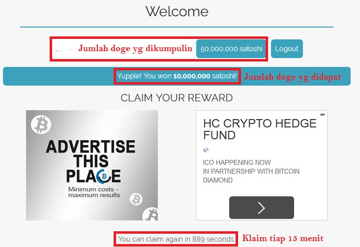 Mining Dogecoin Tanpa Deposit (Legit + Payment Proof), Masuk Dulu Gan!