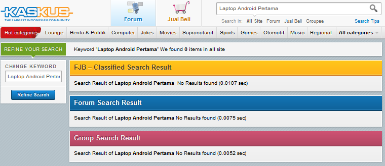Laptop Android Pertama
