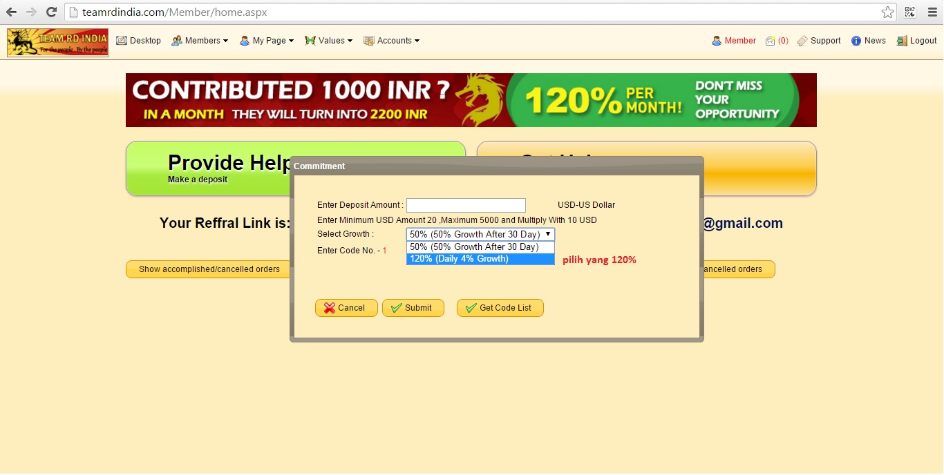 &#91;seijiiiii&#93;Team RD India | Peer To Peer Tanpa Task | 4%/Day