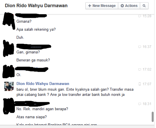 PENIPU ini Beraksi di Facebook, Namanya: DION RIDO WAHYU DARMAWAN / RIDO WAHYU AJIi
