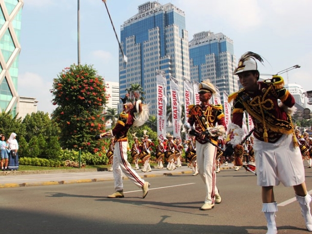 Belasan Polwan Cantik Jepang Memukau Jakarta
