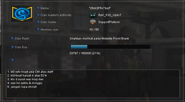 Hal Lucu Pada Deskripsi Clan Game PB (Point Blank)