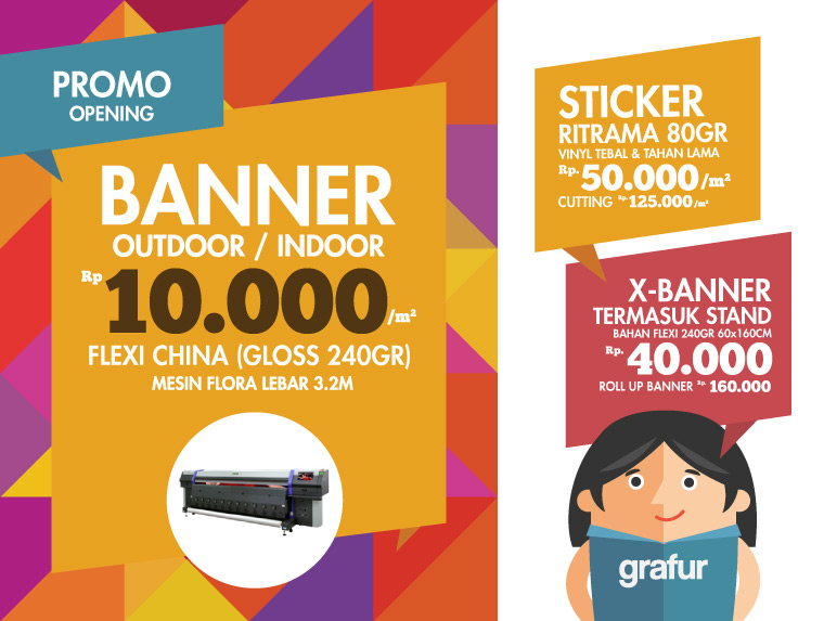 Promo Printing: Flexy Banner @10RB/M & Cetak Premium