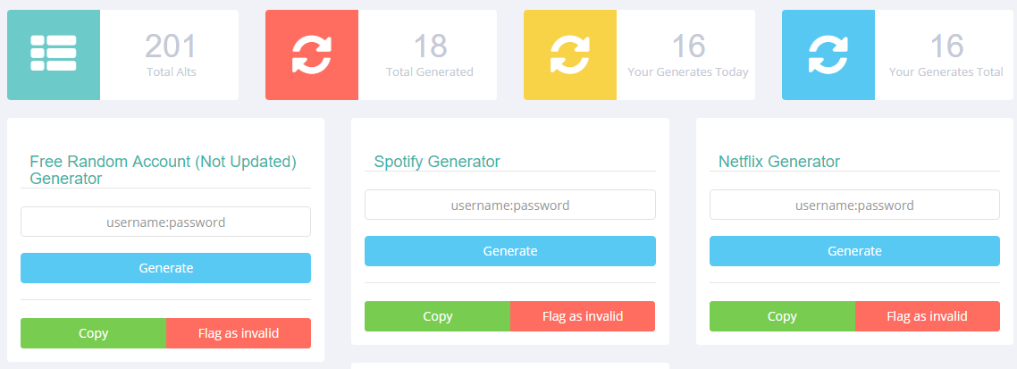 AKUNKU | Premium Account Generator RESELLER (Spotify,Netflix,Crunchyroll,dll)